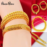 24K Copper Bracelet Women Bangle Never Fade Venitian Link Chains