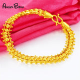 24K Copper Bracelet Women Bangle Never Fade Venitian Link Chains