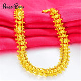 24K Copper Bracelet Women Bangle Never Fade Venitian Link Chains