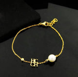 Rose Letter CHHC Pearl Bracelet for Women