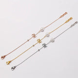 Rose Letter CHHC Pearl Bracelet for Women