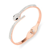 Stainless Steel Crystal Snake Bracelet Bangle for Women