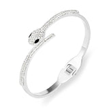 Stainless Steel Crystal Snake Bracelet Bangle for Women
