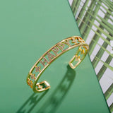 Colorful Zircon High Bracelet Classic Hollow Letter Star Charms Bracelet