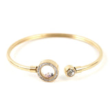 Crystal Adjustable Men's Bracelet Stainless Steel Jewelry
