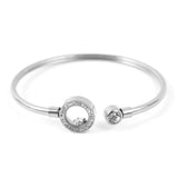 Crystal Adjustable Men's Bracelet Stainless Steel Jewelry
