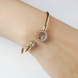 Crystal Adjustable Men's Bracelet Stainless Steel Jewelry