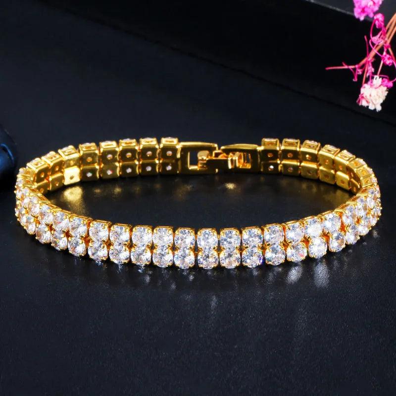 CZ Iced Out Yellow Tennis Bracelet for Women Men