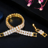 CZ Iced Out Yellow Tennis Bracelet for Women Men