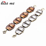 Vintage Square Glass Crystal Bracelet