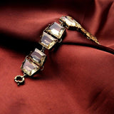 Vintage Square Glass Crystal Bracelet