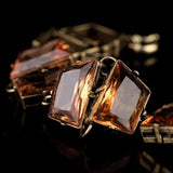 Vintage Square Glass Crystal Bracelet