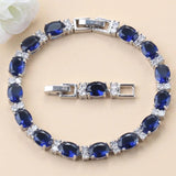 925 Mark Chain Link CZ Bracelet for Women