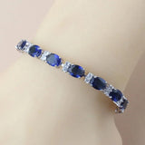 925 Mark Chain Link CZ Bracelet for Women