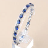 925 Mark Chain Link CZ Bracelet for Women