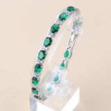 925 Mark Chain Link CZ Bracelet for Women