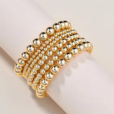 Plated Beads Bracelets Stacked Plastic Beads Statement Bracelets for Women