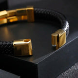 Stainless Steel Bangles Double Layer Men Jewelry