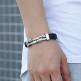 Stainless Steel Bangles Double Layer Men Jewelry