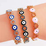 Evil Eye Bracelet Rainbow CZ Bangle Girls Gift