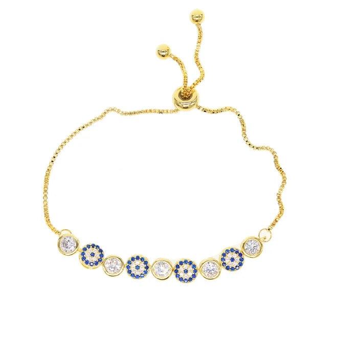 Tennis Chain Bracelet Women Round Eyes Clear Cubic Zircon Cz Wedding Jewelry