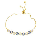 Tennis Chain Bracelet Women Round Eyes Clear Cubic Zircon Cz Wedding Jewelry