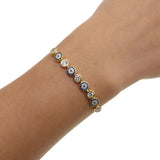 Tennis Chain Bracelet Women Round Eyes Clear Cubic Zircon Cz Wedding Jewelry