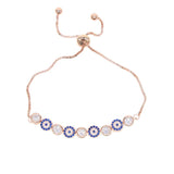 Tennis Chain Bracelet Women Round Eyes Clear Cubic Zircon Cz Wedding Jewelry