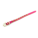 10-Color PU Single Circle Bangle Rivet Leather Belt Bracelet for Women