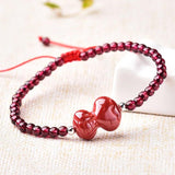 Purple Cinnabar Red Rope Garnet Bracelet 12 Chinese Zodiac Buddha Charm Bangle