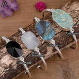 Labradorite Gemstone Bangle Bracelet for Women