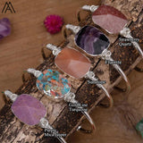 Labradorite Gemstone Bangle Bracelet for Women