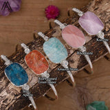 Labradorite Gemstone Bangle Bracelet for Women