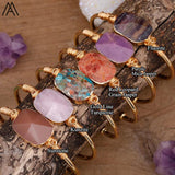 Labradorite Gemstone Bangle Bracelet for Women