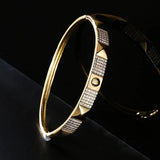 Geometric Open Cuff Bangles Bracelet For Women Plating Copper Jewelry