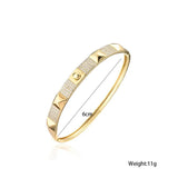 Geometric Open Cuff Bangles Bracelet For Women Plating Copper Jewelry