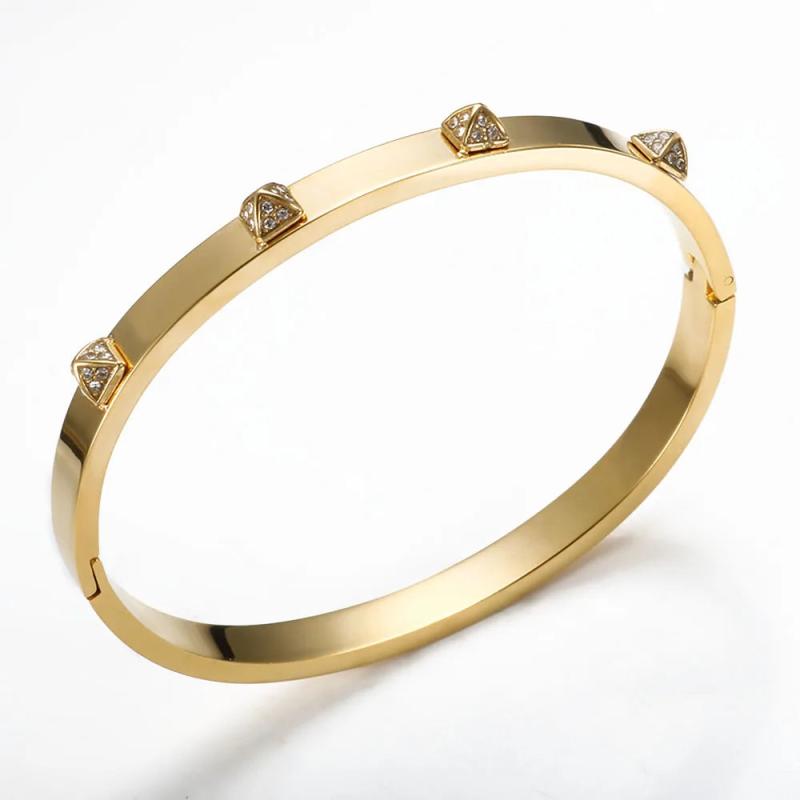 Rivert Cross Crystal Bracelet Bangle Rhinestone Cuff