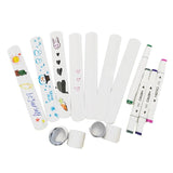 D0LC 30Pcs Slap Bracelets DIY Soft Wristband for Kids School Craft Project