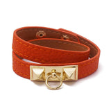 12mm Punk Casual Leather Bracelet Men Women Rock Round Jewelry Gift