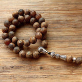 10mm Brown Leopard Grain Stone Bead 33 Prayer Beads Islamic Tasbih Rosary