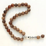10mm Brown Leopard Grain Stone Bead 33 Prayer Beads Islamic Tasbih Rosary