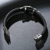Braided Leather Bangles Punk Rock Jewelry Leopard Bracelet Gift
