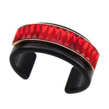 Crystal Resin Bracelet Cuff Bangle for Women Girls