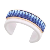 Crystal Resin Bracelet Cuff Bangle for Women Girls