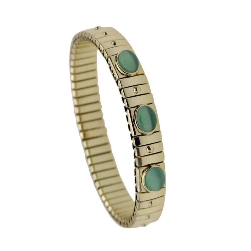 Opal Stainless Steel Elastic Bracelet 9mm Width 17cm for Wife