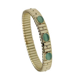 Opal Stainless Steel Elastic Bracelet 9mm Width 17cm for Wife
