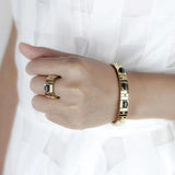 Opal Stainless Steel Elastic Bracelet 9mm Width 17cm for Wife