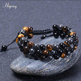 Tiger Eye Stone Agates Hematite Beads Bracelet High Jewelry