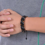 Tiger Eye Stone Agates Hematite Beads Bracelet High Jewelry
