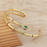 Rainbow Copper Cuff Bangle Adjustable Snake Jewelry